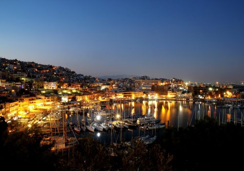 Piraeus (Athene) 's nachts